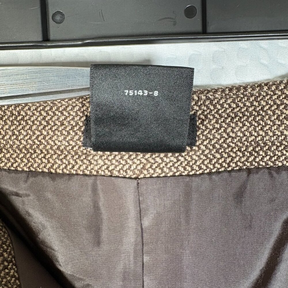 Womens 12 East 5th Herringbone Embroidered Lined A-Line Brown/Tan Forest Fairy - Picture 5 of 9